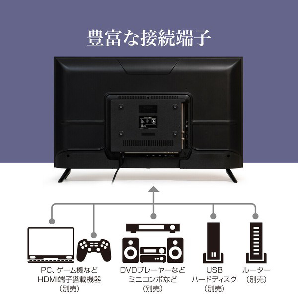ダブルチューナー搭載 液晶テレビ 32型 テレビ 32インチ フルハイビジョン液晶 ダブルチューナー ウラ録