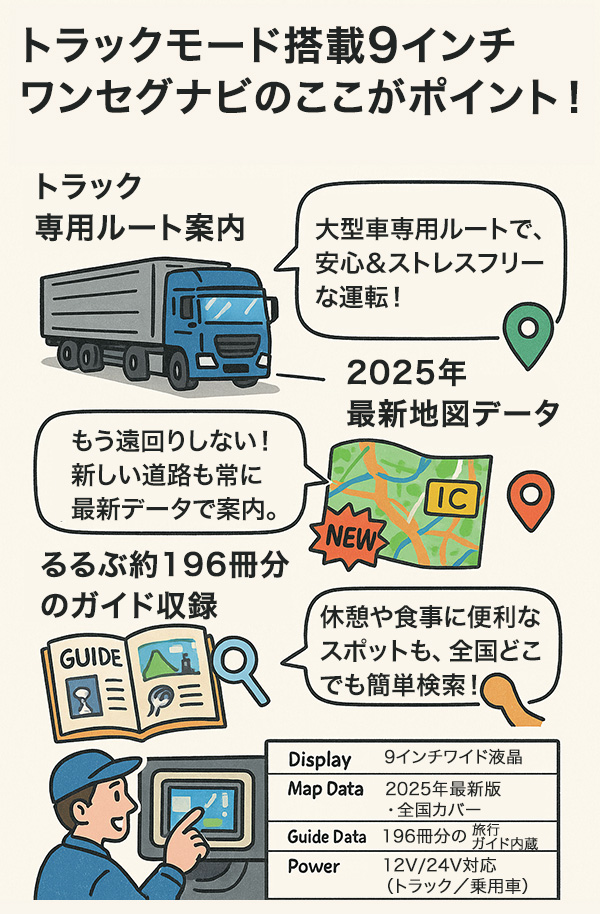 カーナビ9インチ　トラックモードあり トラックモード ポータブルナビ」の人気商品一覧 | 安い商品を