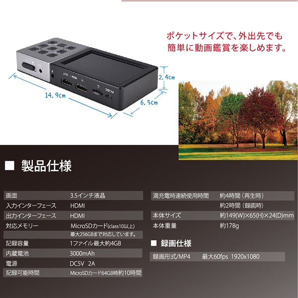 ポータブルオーディオプレーヤー ビデオレコーダー&プレーヤー ポータブルオーディオプレーヤー ビデオレコーダー&プレーヤー