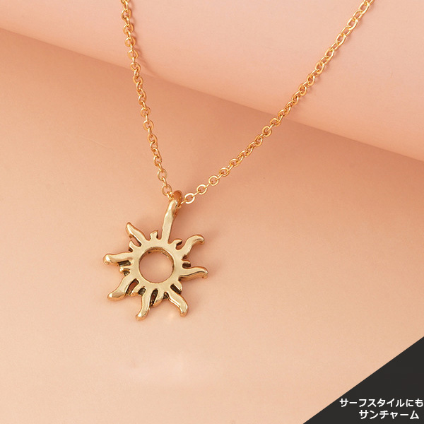太陽アートモチーフクリスタルネックレス☆ 一点限り◯ f-t00485.jpg