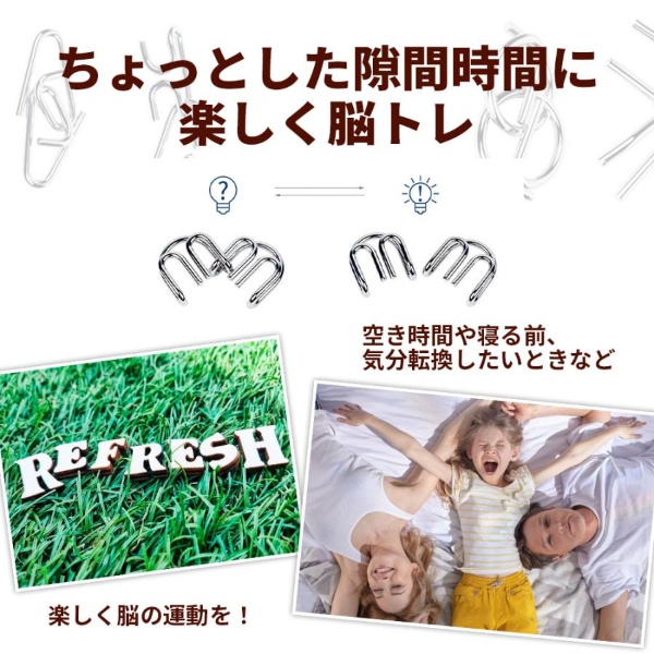 知恵の輪 全3種コンプリートセット 8点入り 全3種 パズル ちえのわ