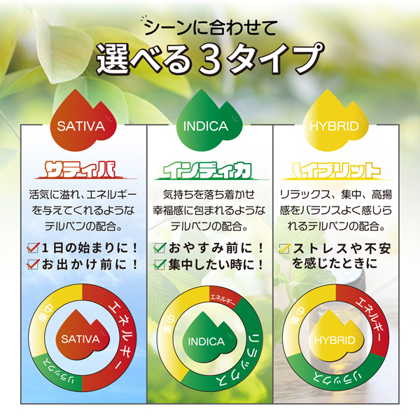 TERPENE CBDリキッド 高濃度 CBD60%配合 テルペン10%配合 10ml アントラージュ効果 3タイプ ニコチン0 タール0 BI-SO  日本製 Made in Japan - ショッピング・ショップ | 通販検索