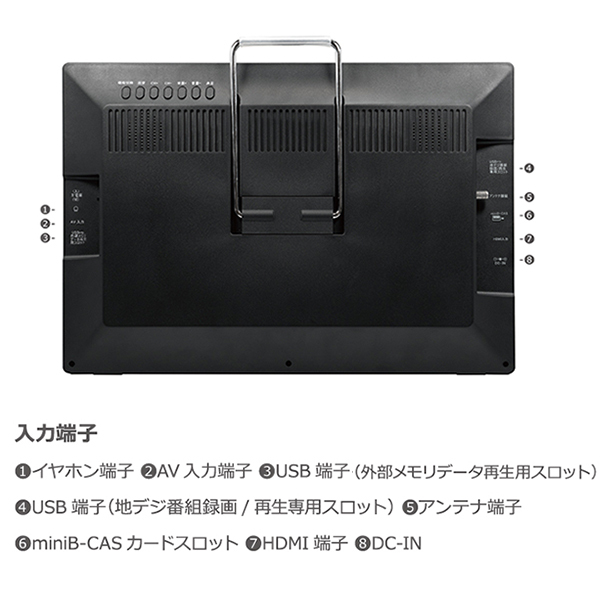 ポータブルテレビ 19インチ フルセグ 録画 携帯テレビ 液晶テレビ 大