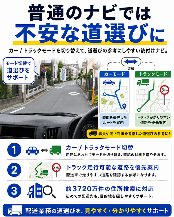カーナビ ポータブルナビ 9インチ 2026年版最新地図搭載 トラック