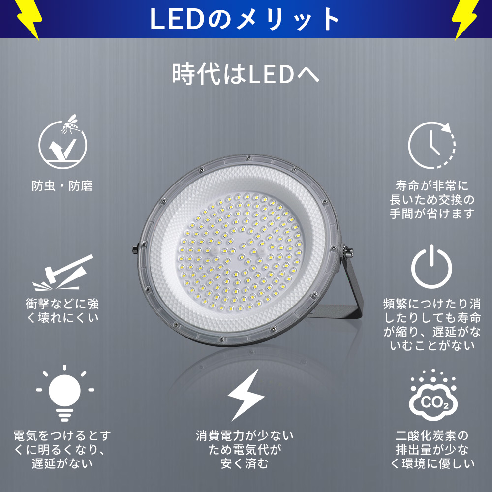 高天井用LED照明 200W 40000lm 2000W水銀灯相当 LED高天井照明 LED