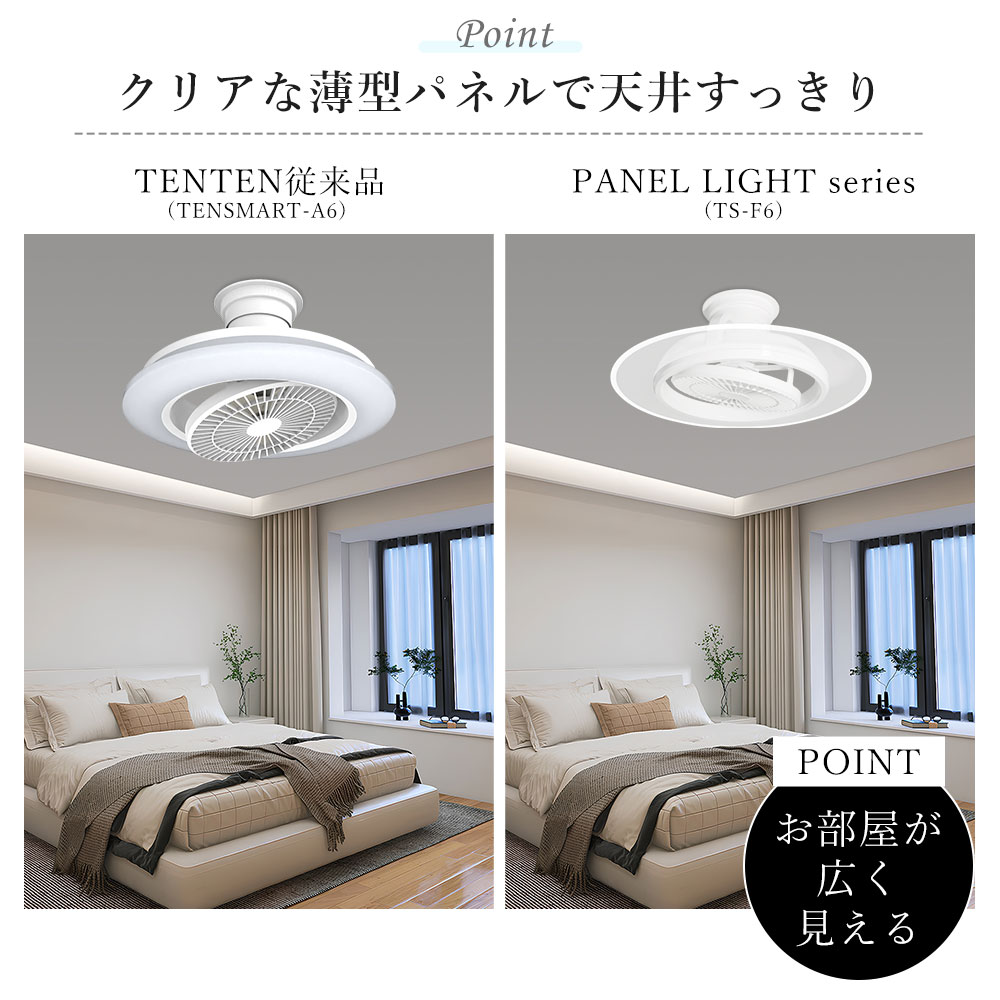 Alexa対応 シーリングファンライト 首振り ledシーリングライト 導光板