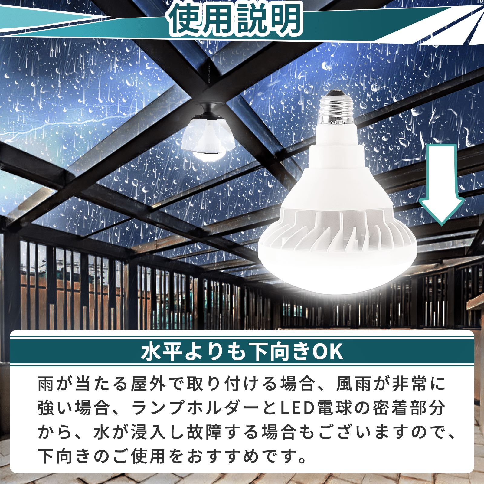 バラストレス水銀の代替品 大型電球 スポットライト E26 LED ビーム 