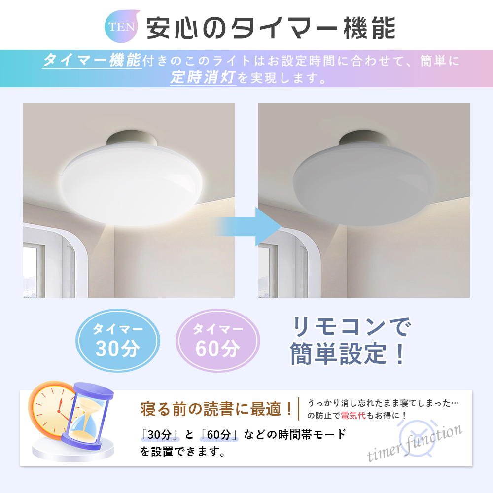 シーリングライト LED おしゃれ 照明 調光調色 リモコン付 未使用品 18畳 LEDシーリングライト RGB 8畳 4000lm 調光調色 常夜灯 led 照明 天井