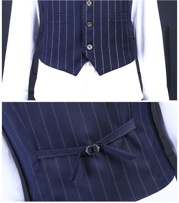 ダブルブレスト ピンストライプ スリーピース 2つボタンスーツ