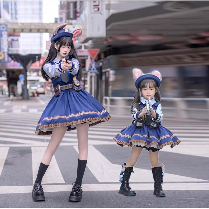 ズートピア ジュディ・ホップス風 コスプレ ワンピース 大人