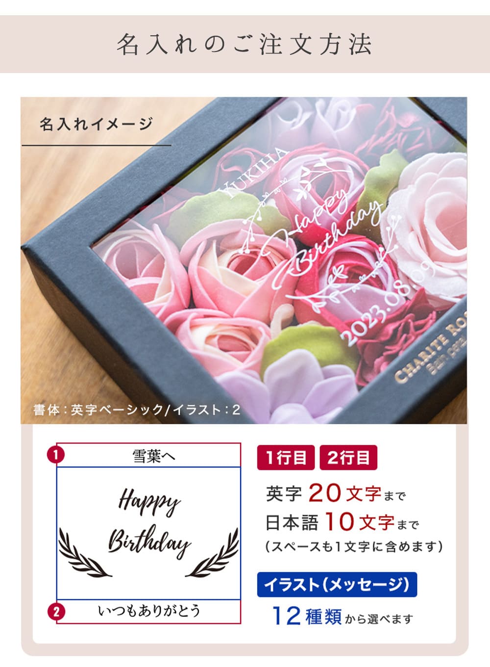 入浴剤 バスフレグランス 名入れ シャリテローズバスペタル 誕生日 退職祝い 50代 60代 メッセージ バラ 薔薇 女性 アロマ お風呂 花風呂 フラワーバス 即日発送