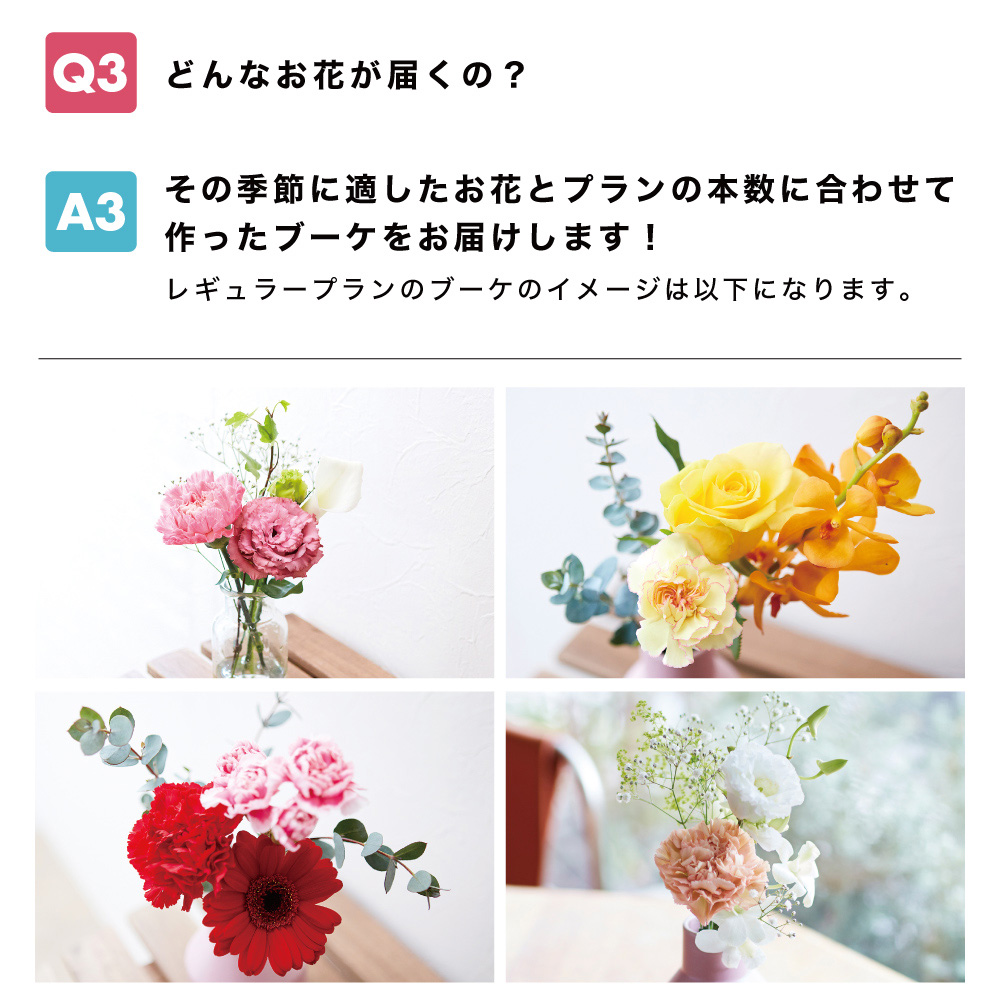 bloomee お花のギフトカード 4本以上×1回