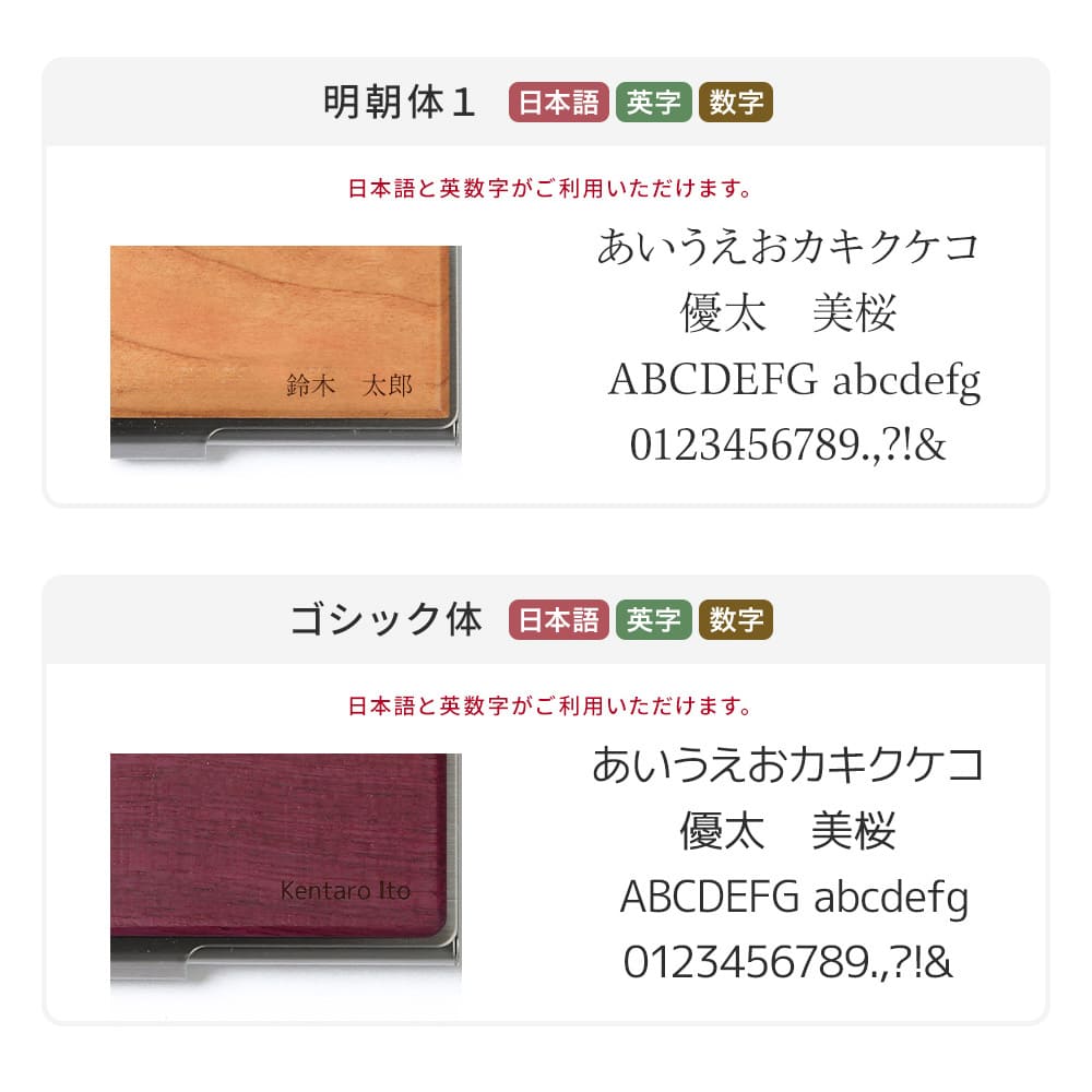 名入れ 木製 ステンレス カードケース
