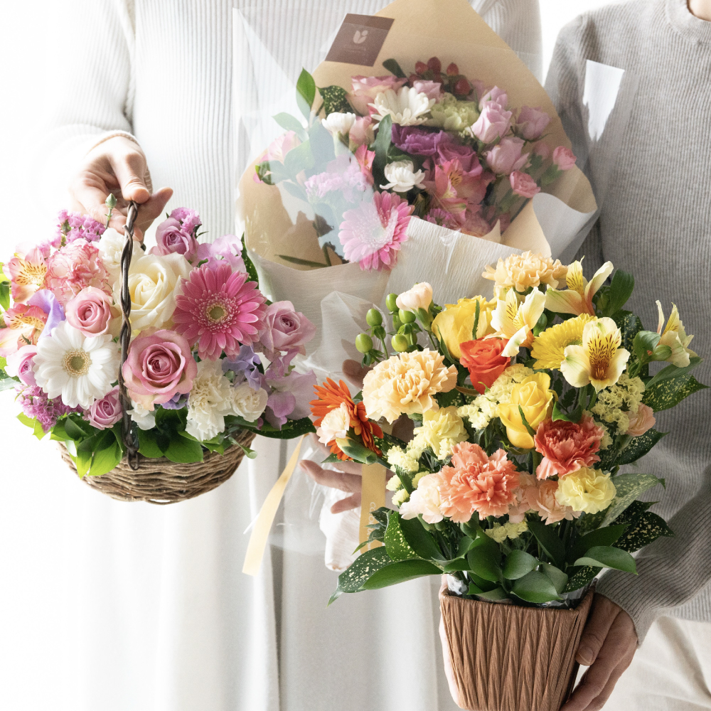 アレンジメント 花束 ブーケ プレゼント プロ技光る 季節感