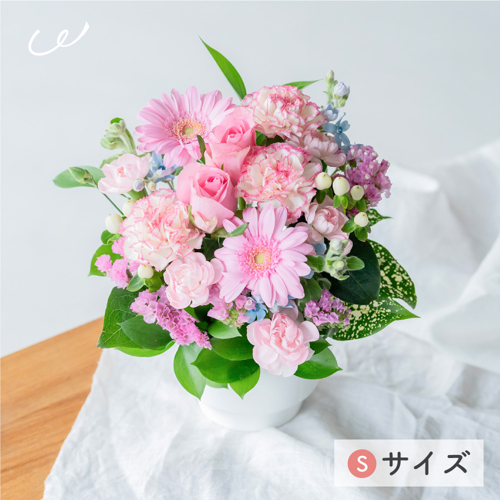 フラワーアレンジ 生花 花束 アレンジメント S バラ カラフル