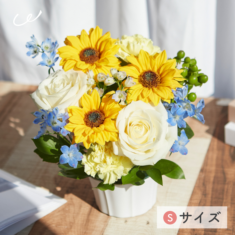フラワーアレンジ 生花 花束 アレンジメント S バラ カラフルガーデン