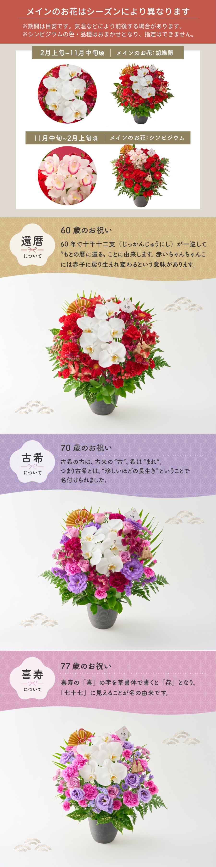 長寿祝いアレンジメントLL