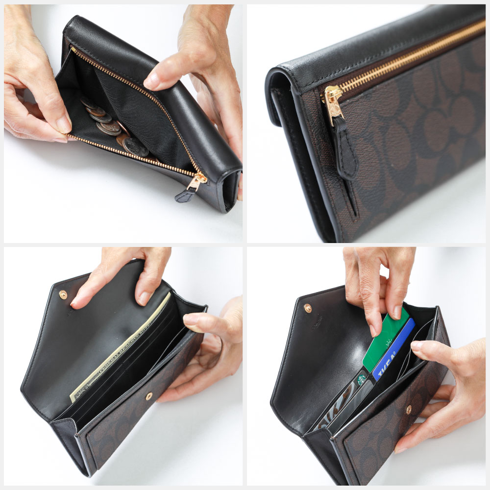 COACH コーチ 3034 シグネチャー 長財布 レディース SIGNATURE SLIM ENVELOPE WALLET 財布 ウォレット PVC  IMAA8 IME74 女性 オシャレ クリスマス プレゼント