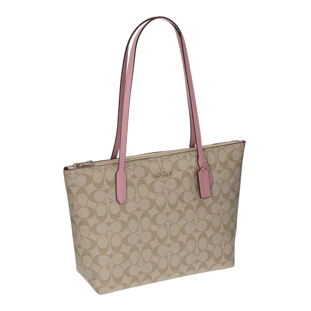 コーチ トートバッグ COACH 4455ジップ シグネチャー a4 ZIP TOP TOTE SIGNATURE COF-4455 レディース  キャンバス 大容量 通勤 即日発送 プレゼント