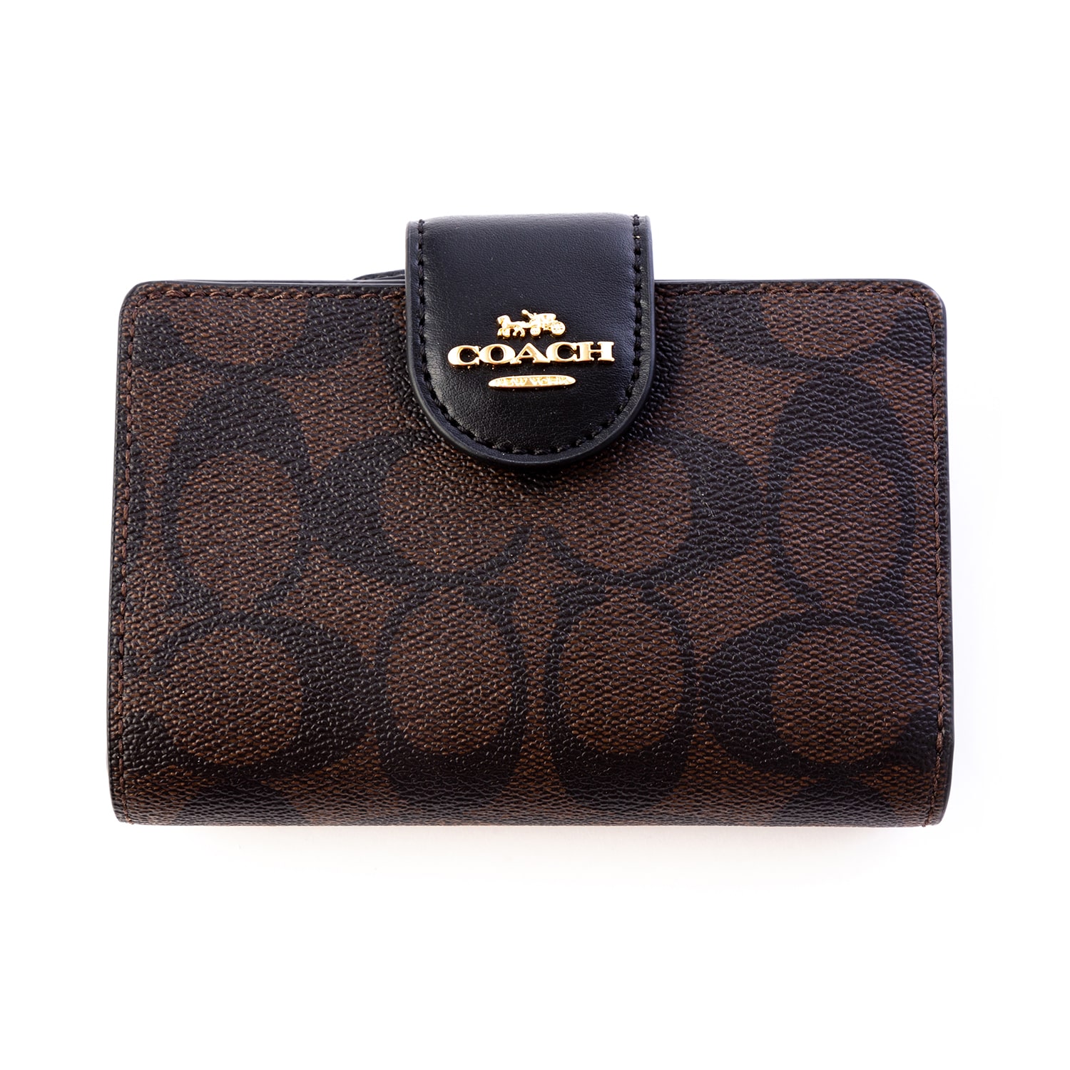 COACH コーチ 二つ折り財布 財布 ミニ財布 C0082 シグネチャー MEDIUM CORNER ZIP WALLET SIGNATURE  レディース 女性 即日 プレゼント