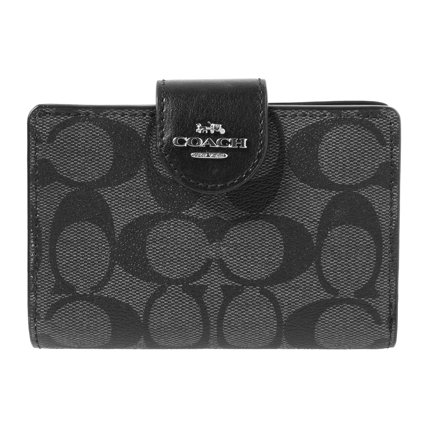 COACH コーチ 二つ折り財布 財布 ミニ財布 C0082 シグネチャー MEDIUM CORNER ZIP WALLET SIGNATURE  レディース 女性 即日 プレゼント