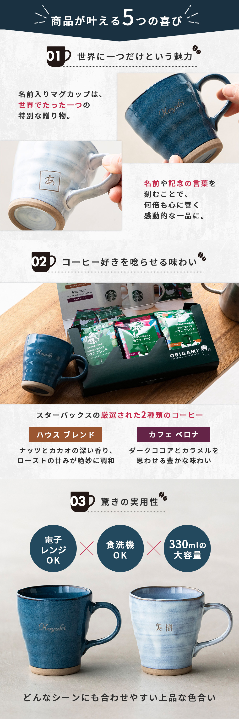 香り豊かなスターバックスドリップコーヒーと、名入れできる美濃焼マグで特別なひとときをプレゼント