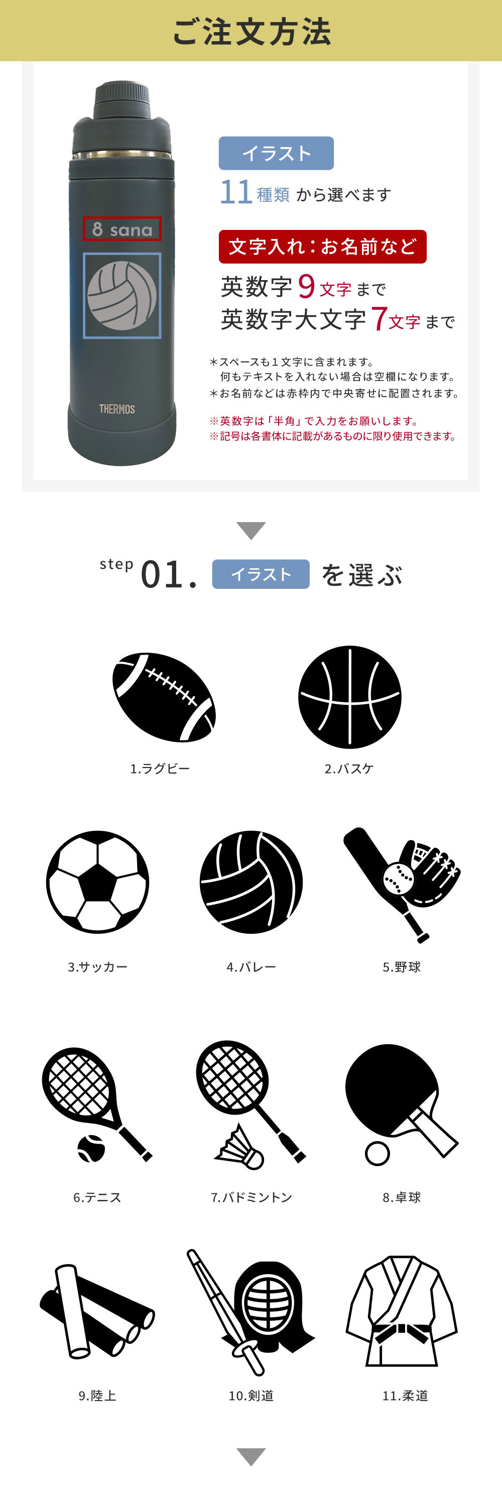 名入れ サーモス 真空断熱スポーツボトル 1000ml