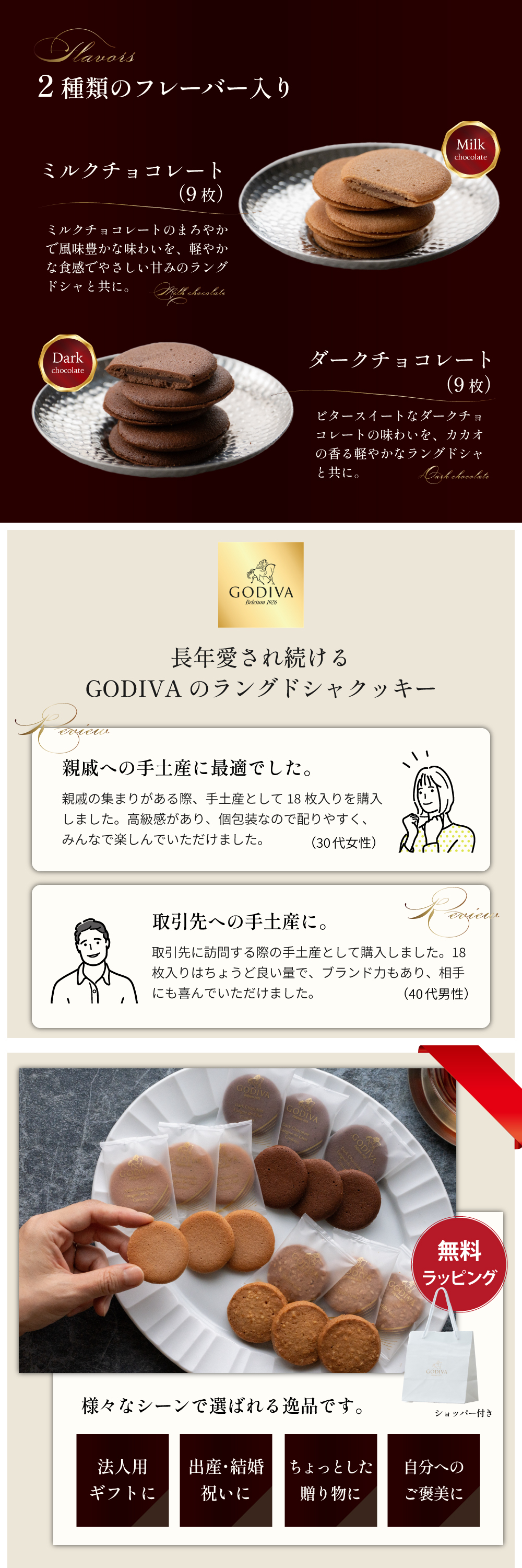 GODIVAのラングドシャクッキー
