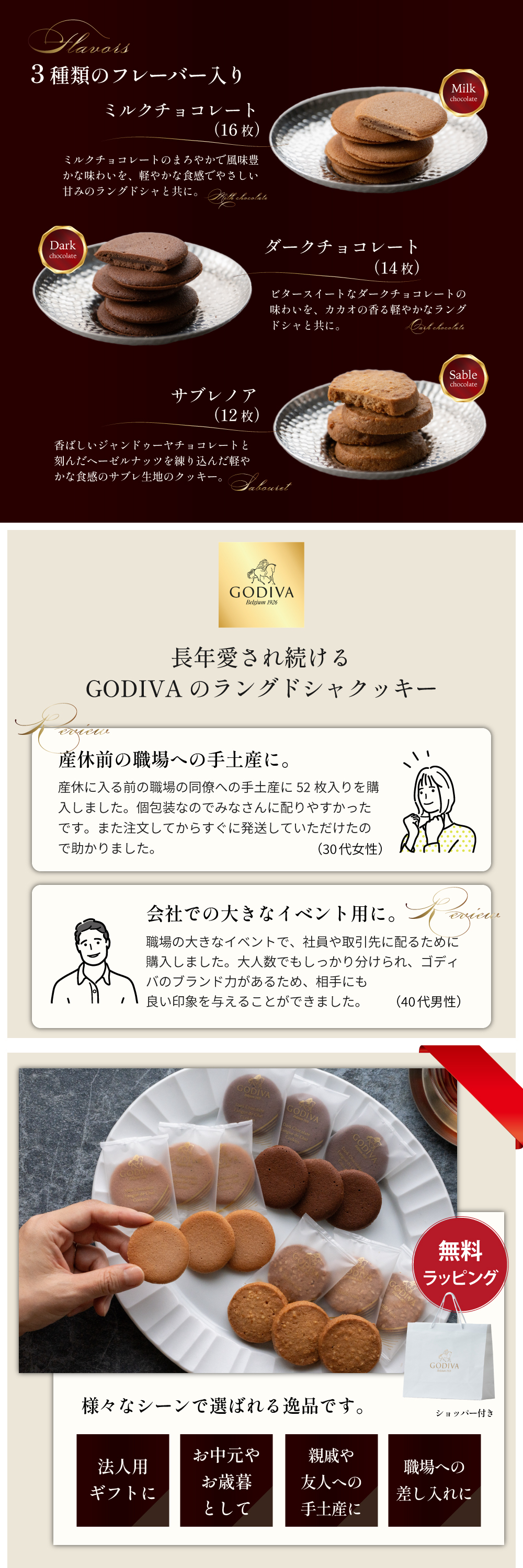 GODIVAのラングドシャクッキー