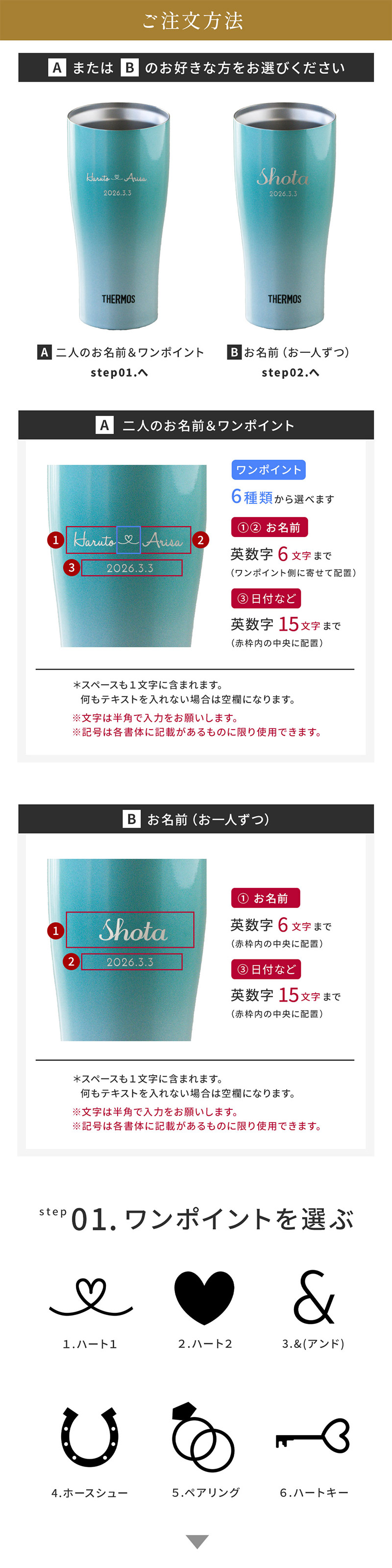 デザインと書体の組み合わせ例