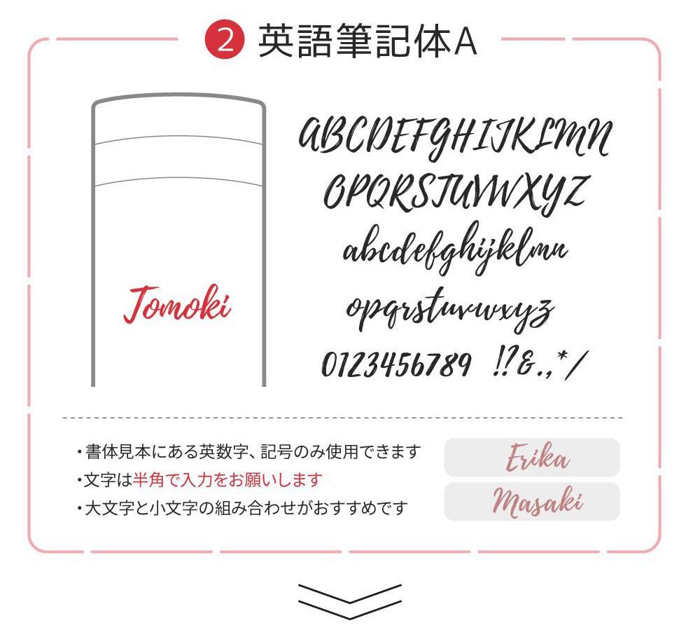 ステンレスケータイマグ名入れ説明