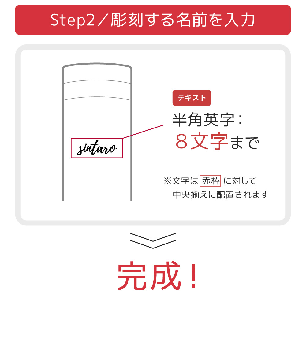 ステンレスケータイマグ名入れ説明