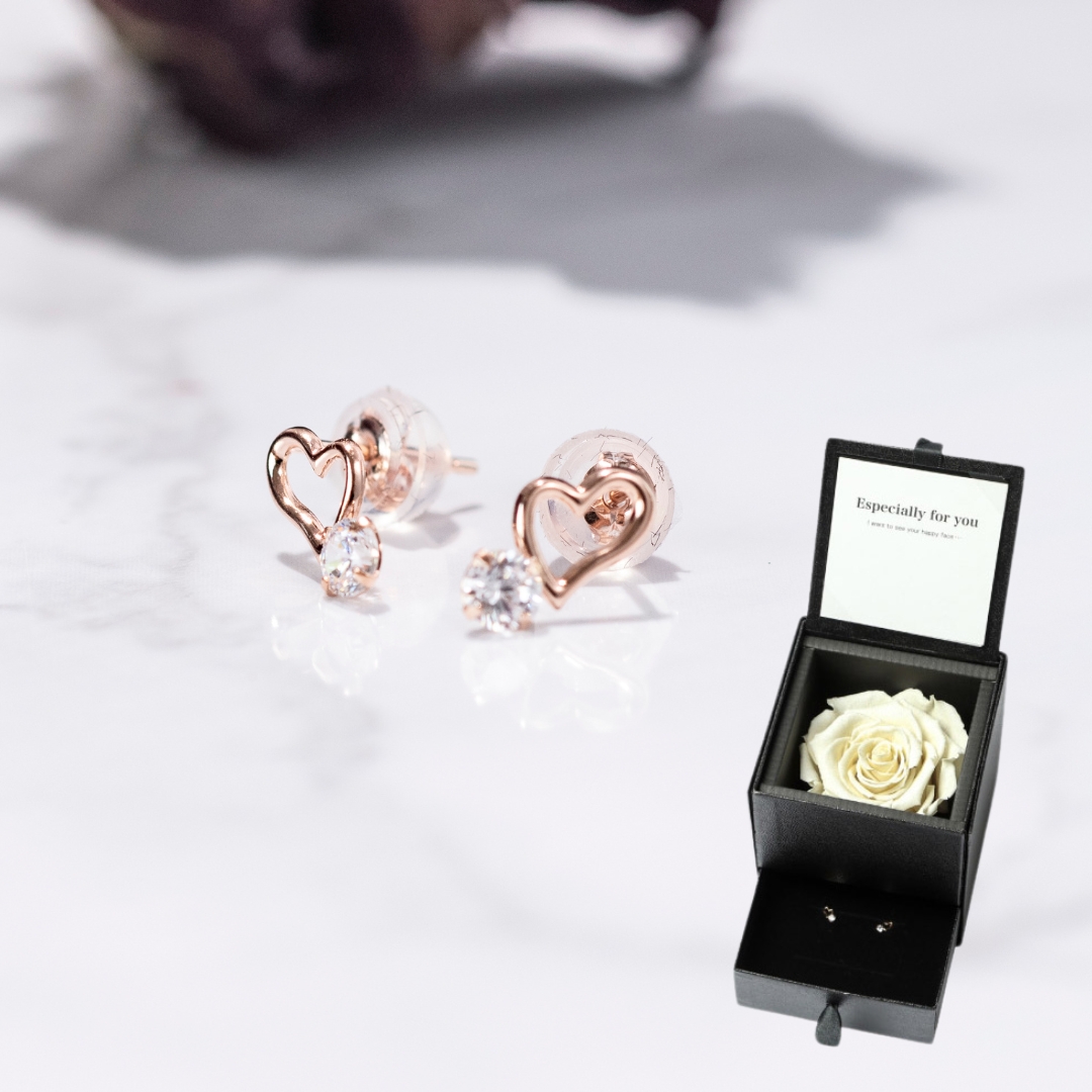 ピアス 10金 ピンクゴールドピアス ローズボックス付き アクセサリー 女性 アモローサ ダイヤモンドローズ おしゃれ プレゼント ギフト 即日発送_2