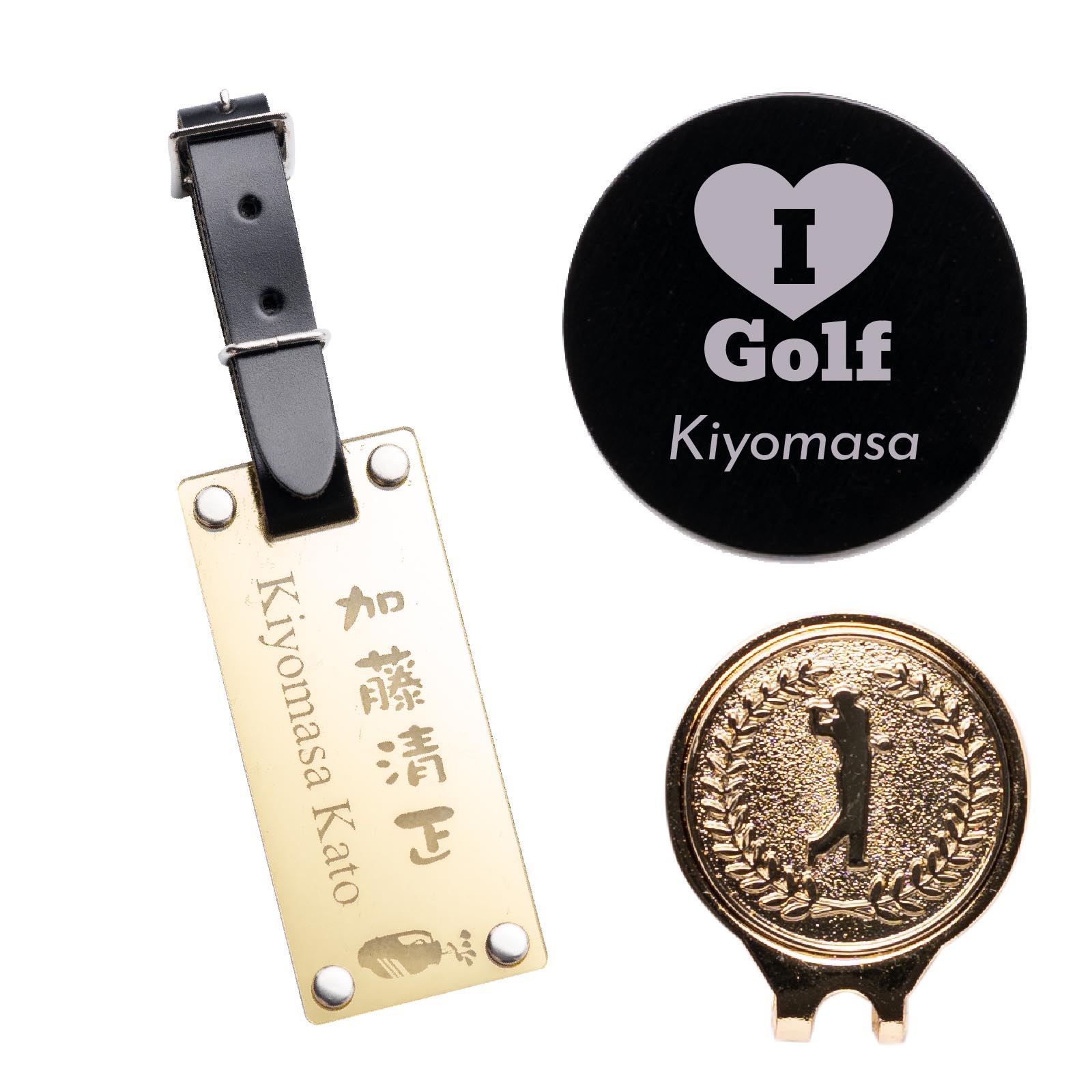 ネームタグ ゴルフマーカー セット 名入れ ギフト ゴルフ コンペ景品