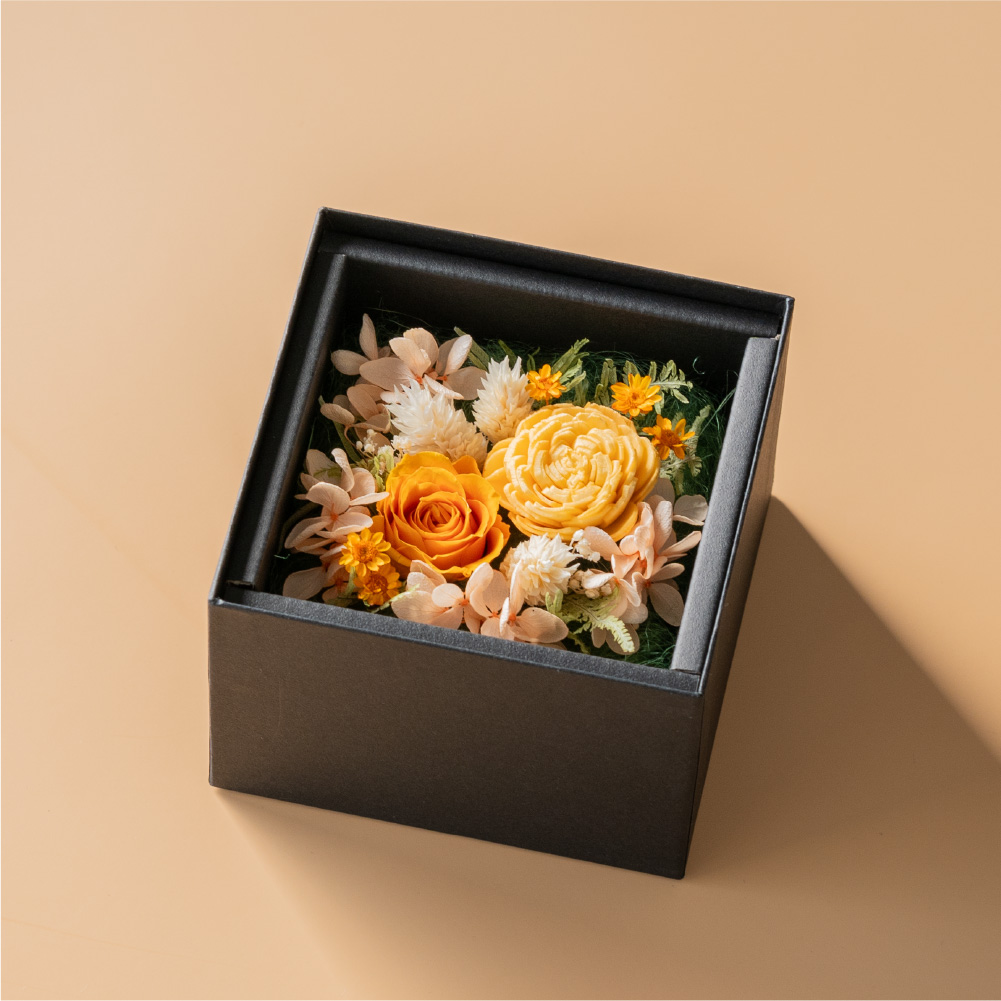 3WAY プリザーブドフラワー BOX 誕生日 還暦 退院祝い 傘寿 米寿 記念