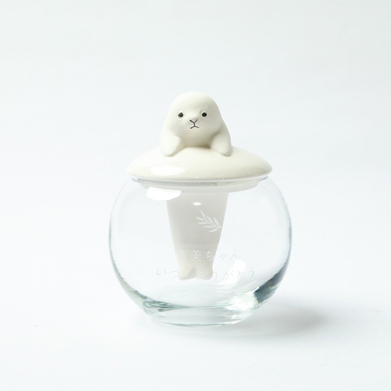 加湿器 名入れ アニマル加湿器 水を入れるだけ 320ml 陶器 ガラス