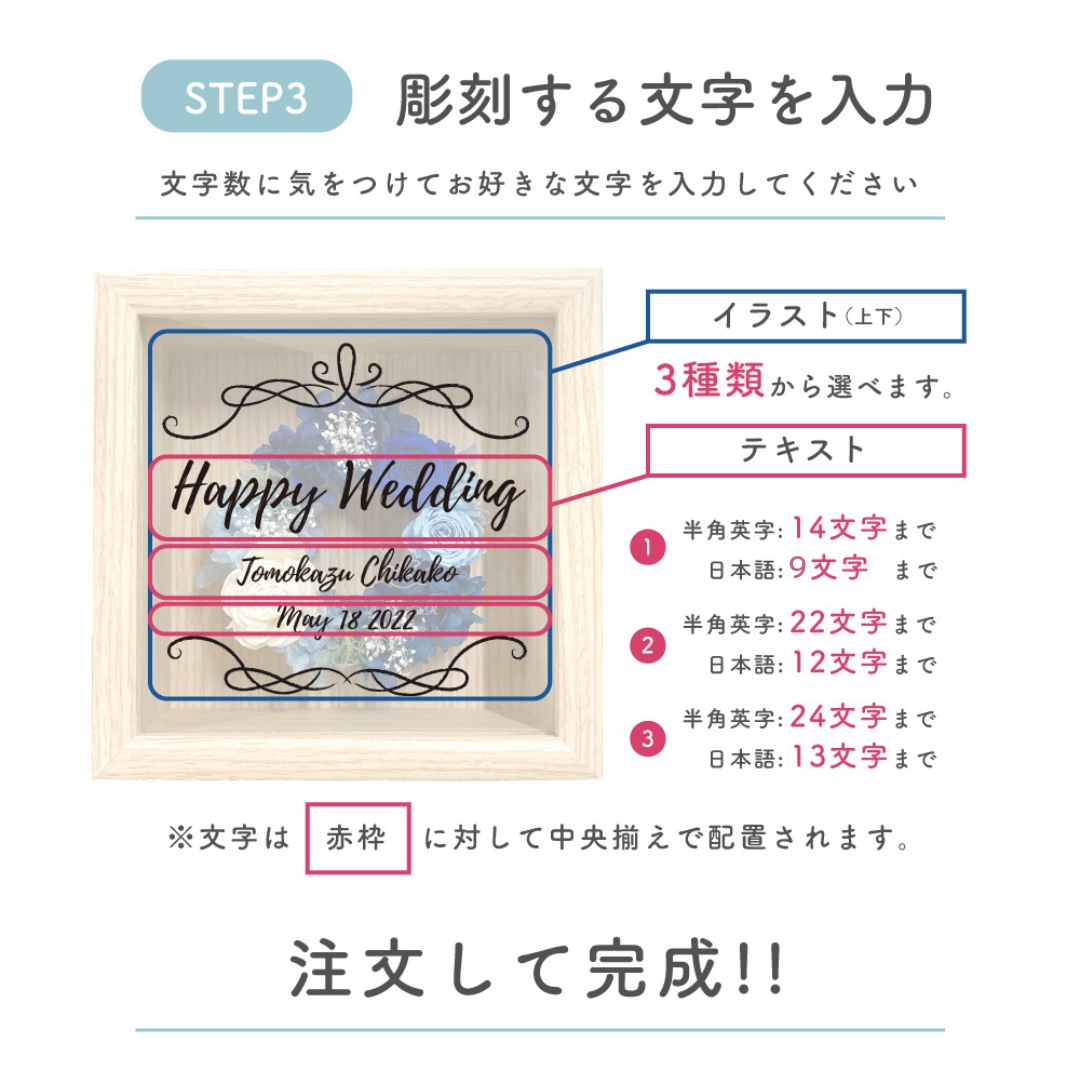 彫刻する文字を選択