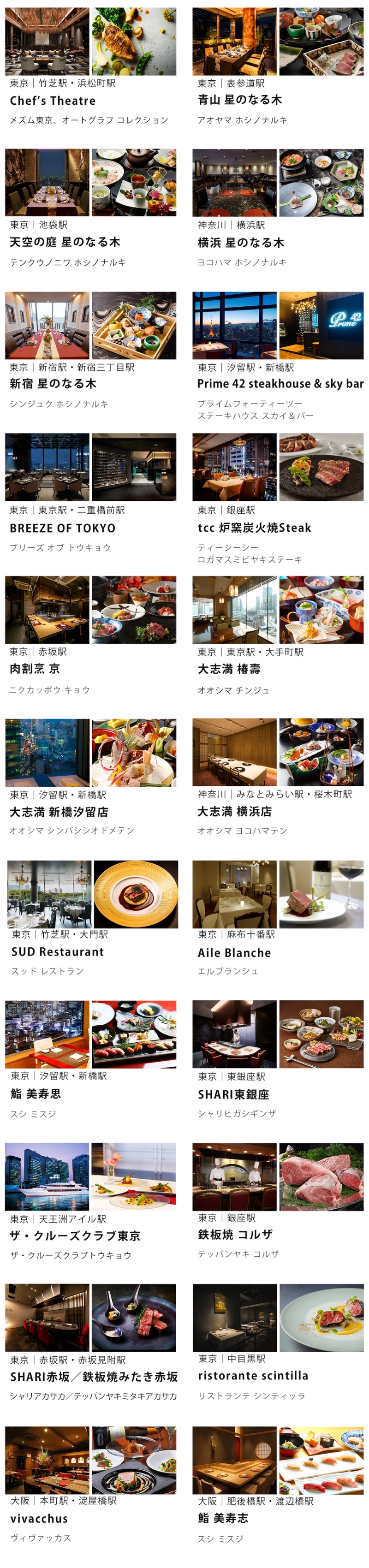 レストラン チケット 店舗一覧