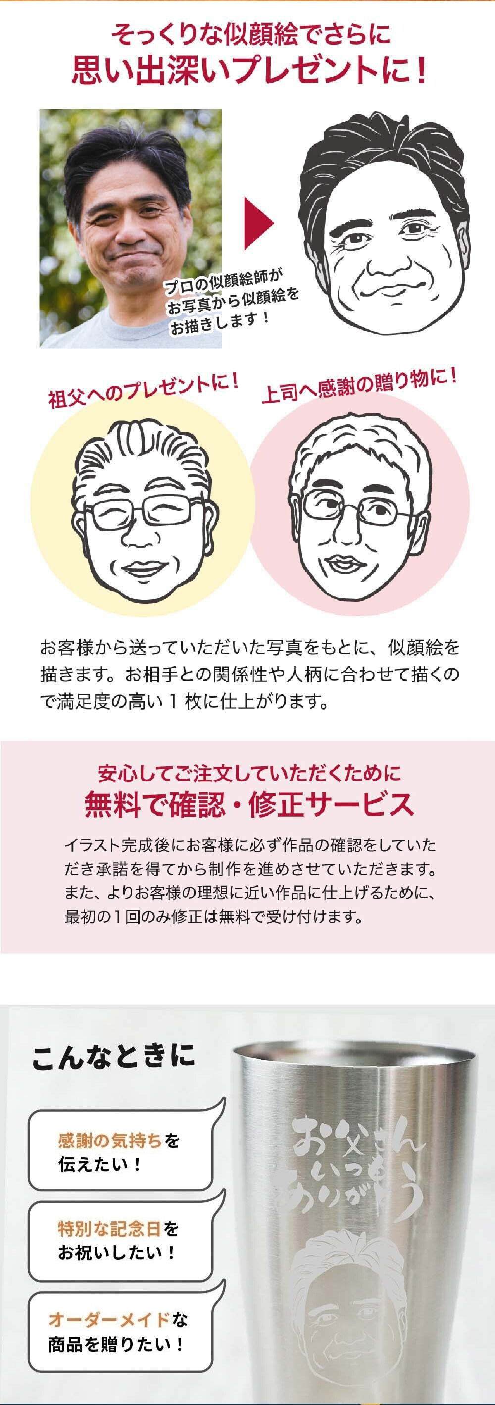 似顔絵 タンブラー プレゼント