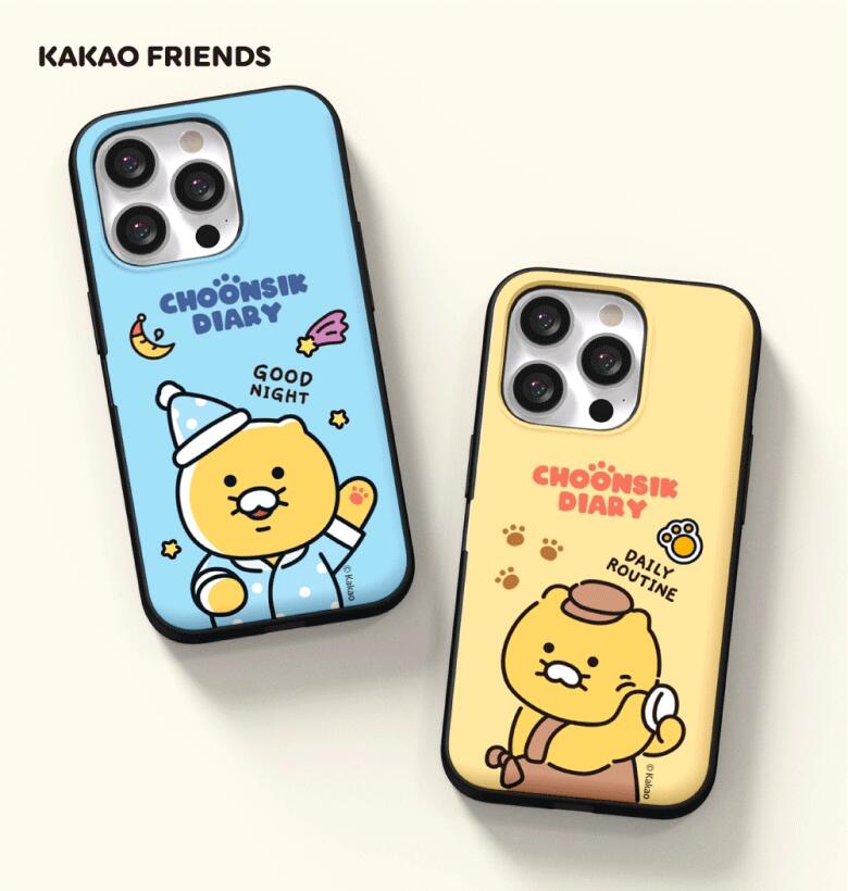S2 カカオフレンズ CHOONSIK iPhone Galaxy ケース カバー スマホケース KAKAO FRIENDS MAGNETIC CARD DOOR BUMPER  IC Suica カード収納可能｜shopria｜02