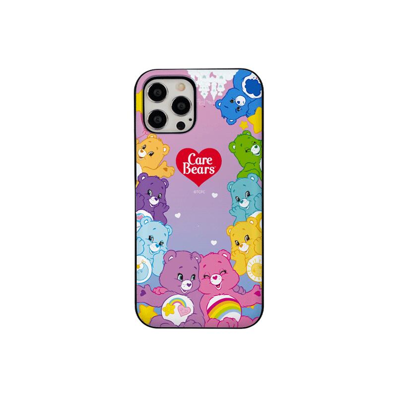 CQ ケアベア パターン iPhone Galaxy MAGNETIC CARD DOOR BUMPER ケース カバー スマホケース｜shopria