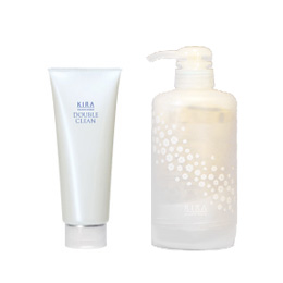 KIRA CLEAR WASH & DOUBLE CLEAN セット 綺羅化粧品 キラダブルクリーン 160g 洗顔料 KIRA キラ化粧品 : そら