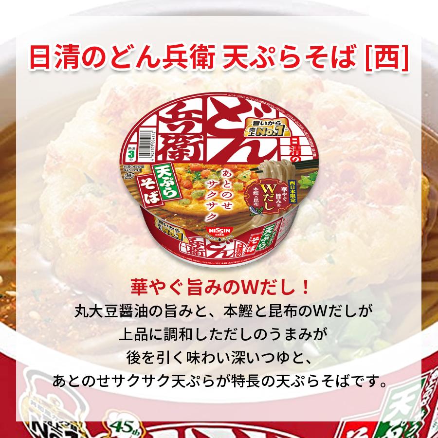 どん兵衛 天ぷらそば [西](１２食) カップ麺 インスタント食品 まとめ売り 通販