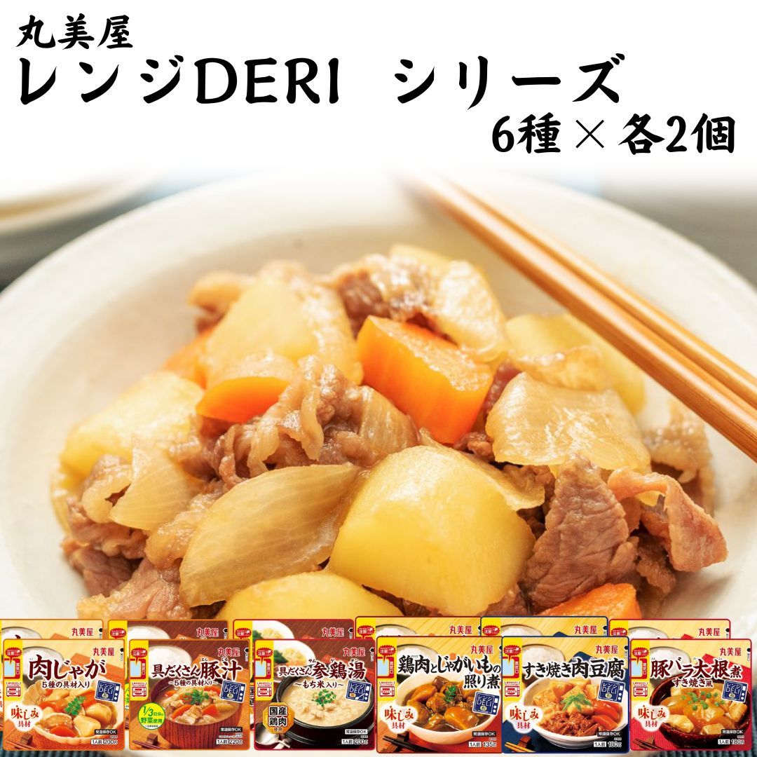 丸美屋 レンジDELI 6種セット×2 レトルト食品 まとめ買い 詰め合わせ 具だくさん 惣菜