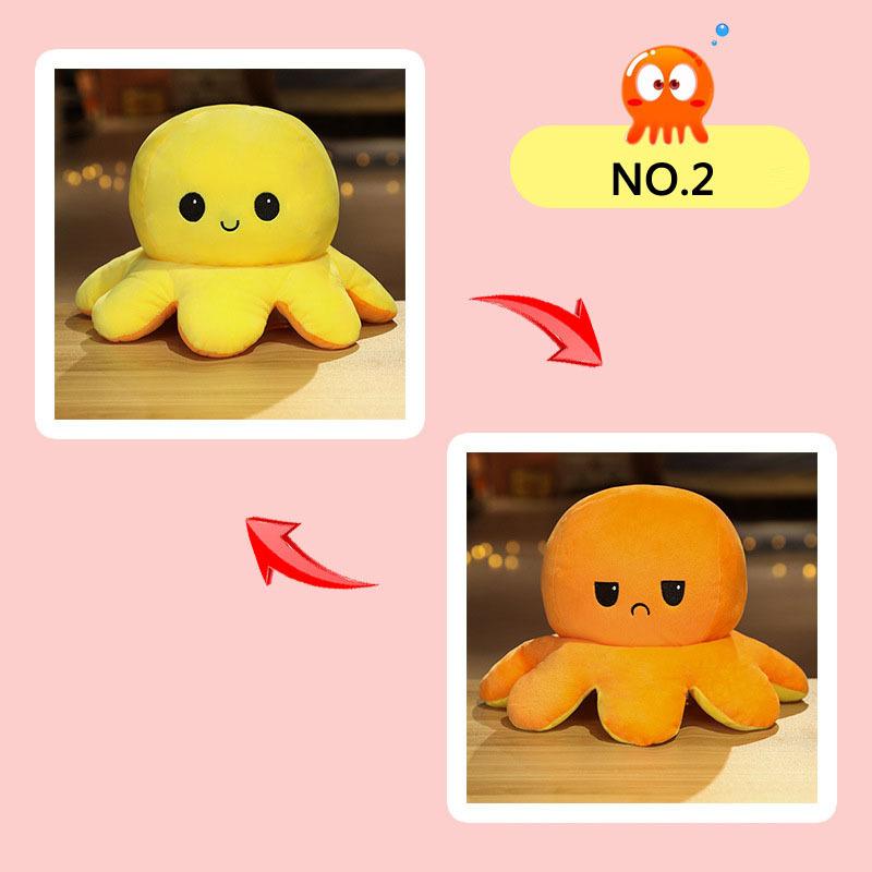 【ローザ】まっきっきのにっこりたこちゃん形オルゴナイト☆他３点 タコ ぬいぐるみ リアル な ぬいぐるみ タコ ハイリバーシブル