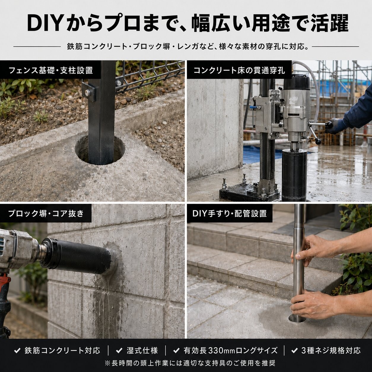 コアビット コンクリート 湿式 ロングサイズ Aロット M27 Cロット