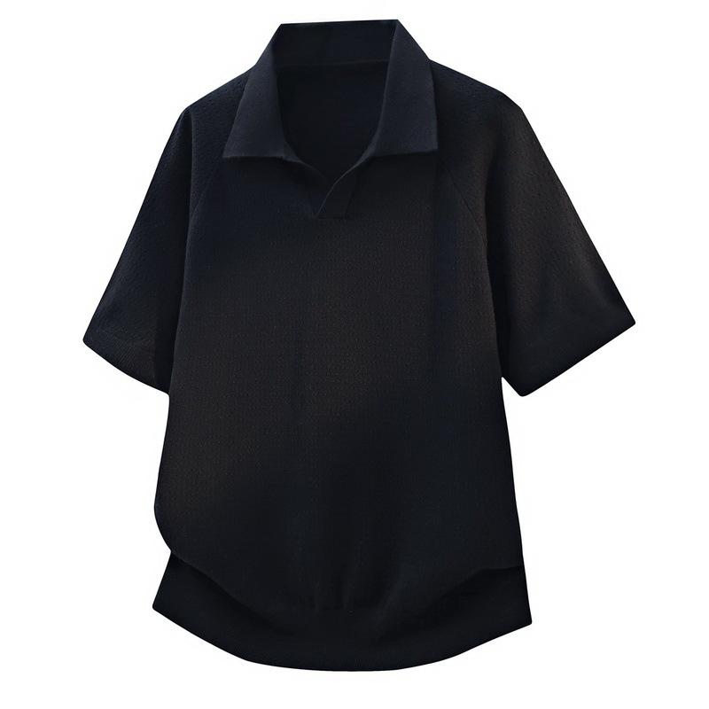 Polo shirt サマーニット メッシュニットポロシャツ メンズ Vネック