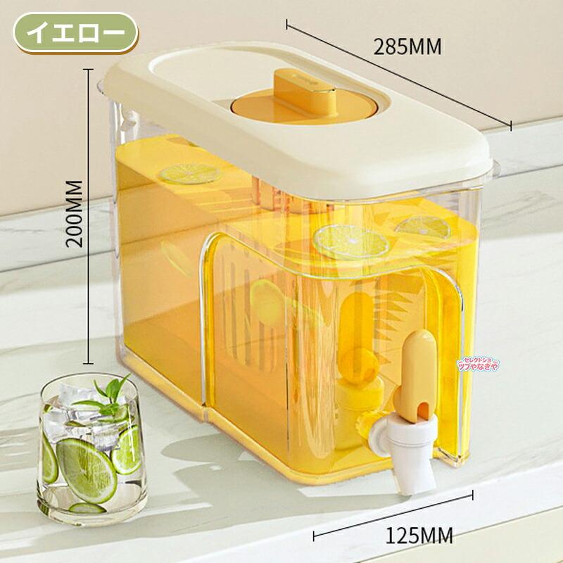 麦茶ポット ピッチャー お茶ポット 冷水筒 冷蔵庫ポット 4L 大容量 蓋