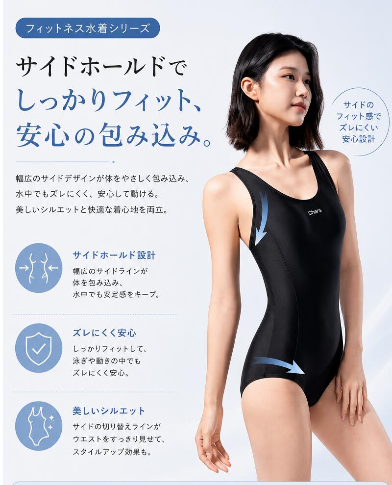 フィットネス水着 レディース ワンピース オールインワン 競泳水着
