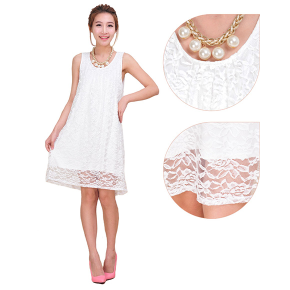 レディース ワンピース レースワンピース タンクトップワンピース ノースリーブ 総レース タイト パーティー 着痩せ 清楚　春夏 ch1632 |  | 02